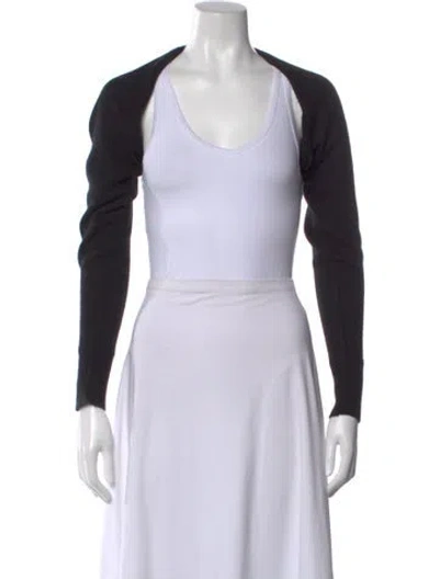 Pre-owned White + Warren Cashmere Crew Neck Sweater In Black