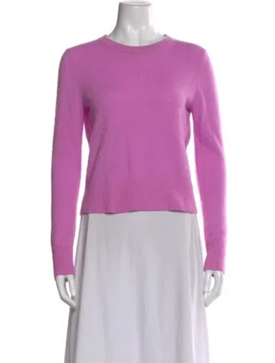 Pre-owned White + Warren Cashmere Crew Neck Sweater In Black