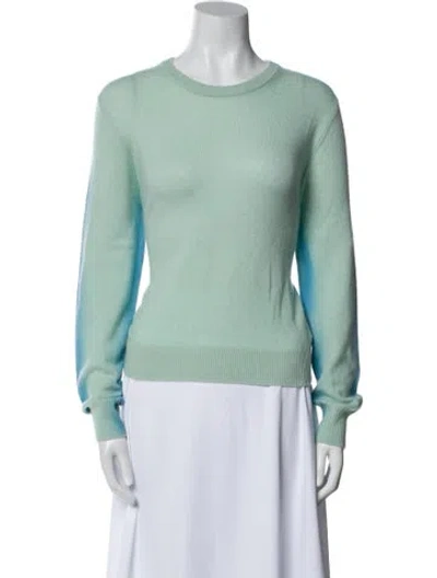 Pre-owned White + Warren Cashmere Crew Neck Sweater In Blue