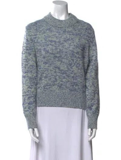 Pre-owned White + Warren Cashmere Crew Neck Sweater In Blue