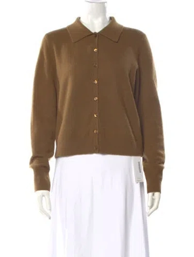 Pre-owned White + Warren Cashmere Crew Neck Sweater In Brown