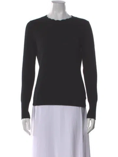 Pre-owned White + Warren Cashmere Crew Neck Sweater In Gray
