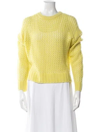 Pre-owned White + Warren Cashmere Crew Neck Sweater In Green