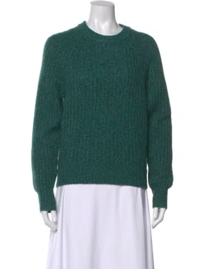 Pre-owned White + Warren Cashmere Crew Neck Sweater In Green