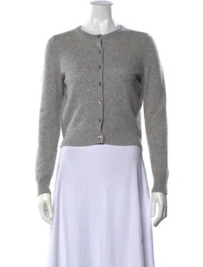 Pre-owned White + Warren Cashmere Crew Neck Sweater In Grey