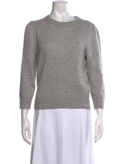 Pre-owned White + Warren Cashmere Crew Neck Sweater In Grey