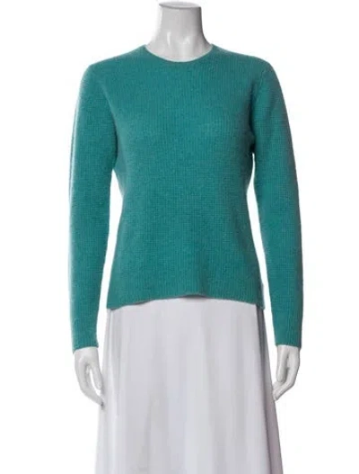 Pre-owned White + Warren Cashmere Crew Neck Sweater In Multi