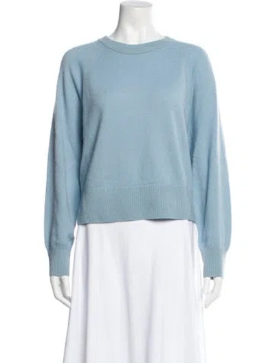 Pre-owned White + Warren Cashmere Crew Neck Sweater In Multi