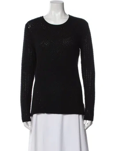 Pre-owned White + Warren Cashmere Crew Neck Sweater In Multi