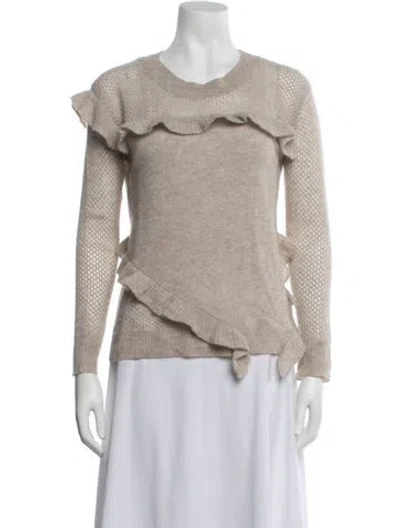 Pre-owned White + Warren Cashmere Crew Neck Sweater In Multicolor