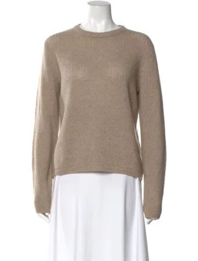 Pre-owned White + Warren Cashmere Crew Neck Sweater In Neutral
