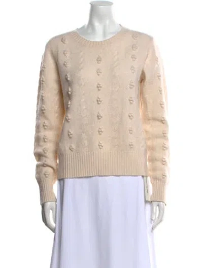 Pre-owned White + Warren Cashmere Crew Neck Sweater In Neutral