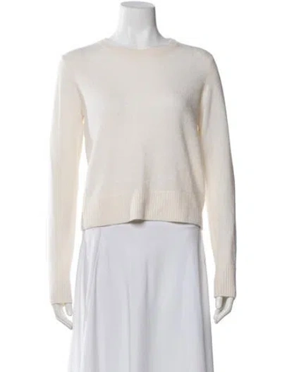 Pre-owned White + Warren Cashmere Crew Neck Sweater In Neutral