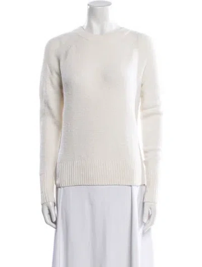 Pre-owned White + Warren Cashmere Crew Neck Sweater In Neutral