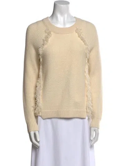 Pre-owned White + Warren Cashmere Crew Neck Sweater In Neutral