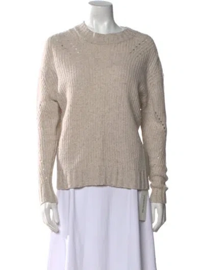 Pre-owned White + Warren Cashmere Crew Neck Sweater In Neutral