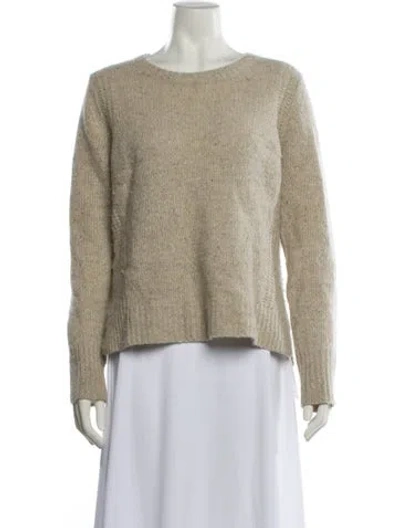 Pre-owned White + Warren Cashmere Crew Neck Sweater In Neutral