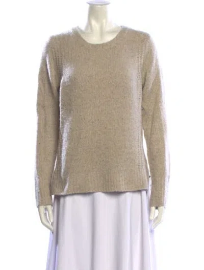 Pre-owned White + Warren Cashmere Crew Neck Sweater In Neutral