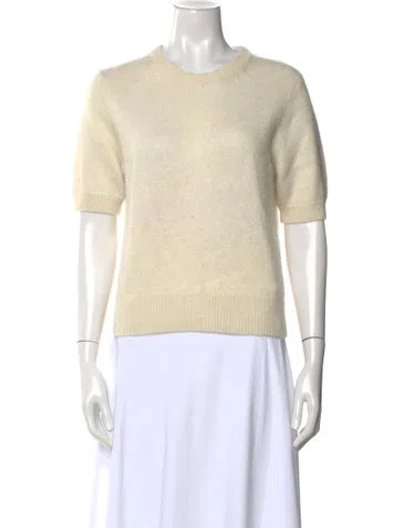 Pre-owned White + Warren Cashmere Crew Neck Sweater In Neutral