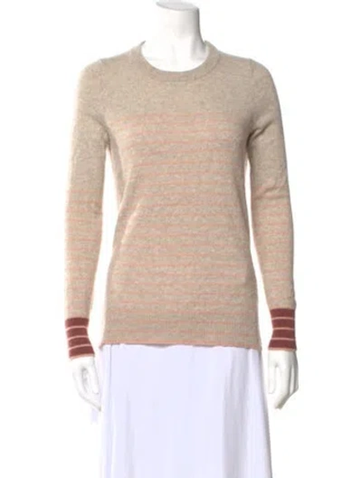 Pre-owned White + Warren Cashmere Crew Neck Sweater In Neutral