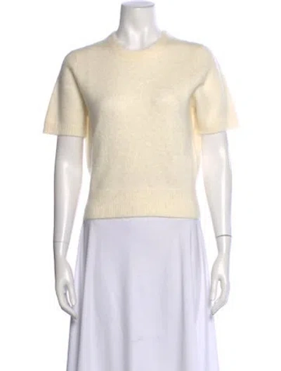 Pre-owned White + Warren Cashmere Crew Neck Sweater In Neutral