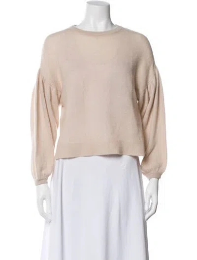 Pre-owned White + Warren Cashmere Crew Neck Sweater In Neutral
