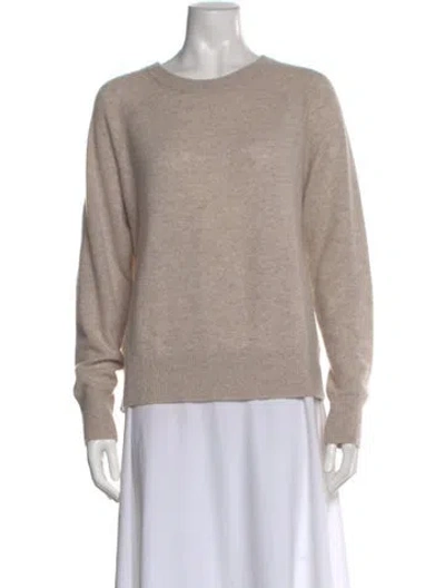 Pre-owned White + Warren Cashmere Crew Neck Sweater In Neutral