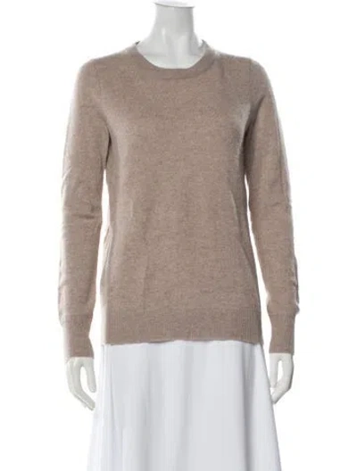 Pre-owned White + Warren Cashmere Crew Neck Sweater In Neutral