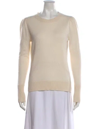Pre-owned White + Warren Cashmere Crew Neck Sweater In Neutral