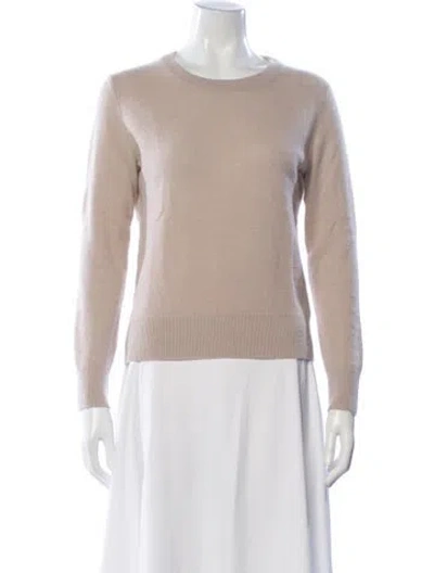 Pre-owned White + Warren Cashmere Crew Neck Sweater In Neutral