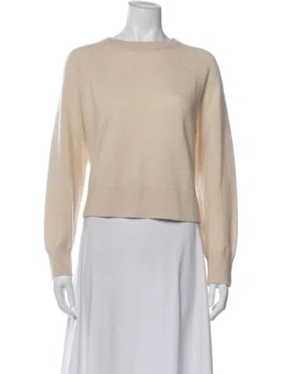 Pre-owned White + Warren Cashmere Crew Neck Sweater In Neutral