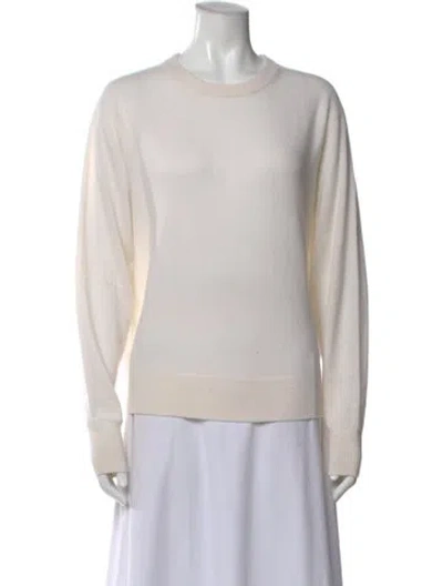 Pre-owned White + Warren Cashmere Crew Neck Sweater In Neutral