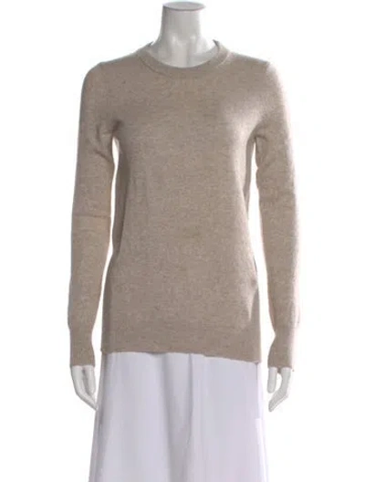 Pre-owned White + Warren Cashmere Crew Neck Sweater In Neutral