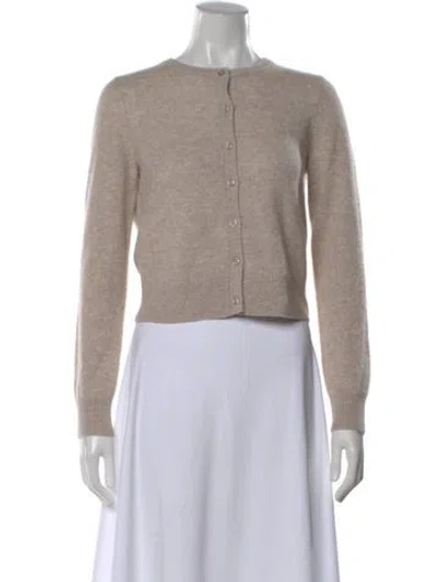 Pre-owned White + Warren Cashmere Crew Neck Sweater In Neutral