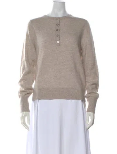 Pre-owned White + Warren Cashmere Crew Neck Sweater In Neutral