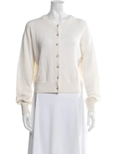 Pre-owned White + Warren Cashmere Crew Neck Sweater In Neutral