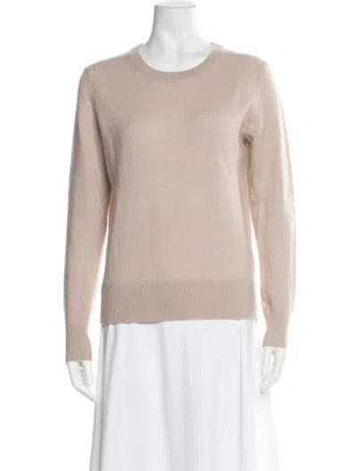 Pre-owned White + Warren Cashmere Crew Neck Sweater In Neutral