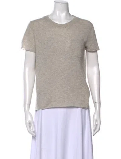 Pre-owned White + Warren Cashmere Crew Neck Sweater In Neutral