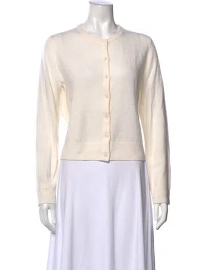Pre-owned White + Warren Cashmere Crew Neck Sweater In Neutral