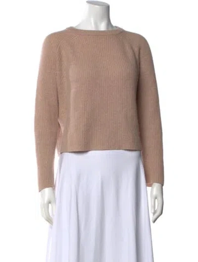 Pre-owned White + Warren Cashmere Crew Neck Sweater In Neutral
