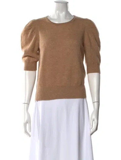 Pre-owned White + Warren Cashmere Crew Neck Sweater In Neutral
