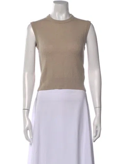 Pre-owned White + Warren Cashmere Crew Neck Sweater In Neutral