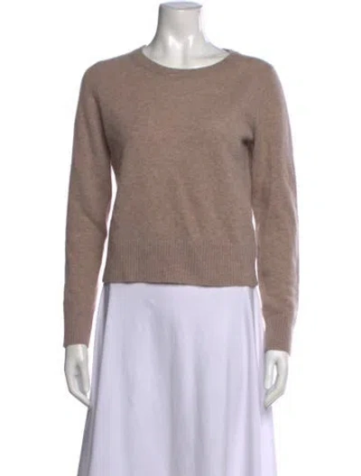 Pre-owned White + Warren Cashmere Crew Neck Sweater In Neutrals