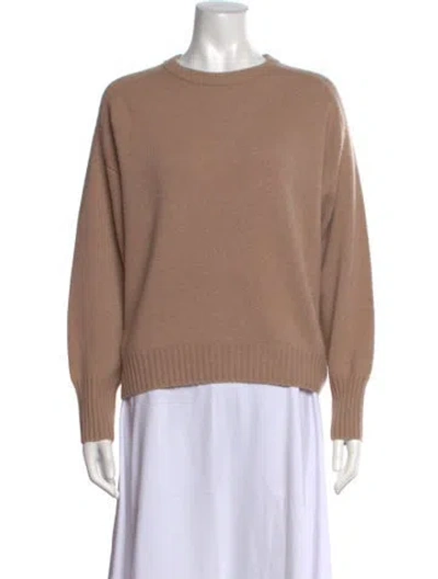 Pre-owned White + Warren Cashmere Crew Neck Sweater In Neutrals