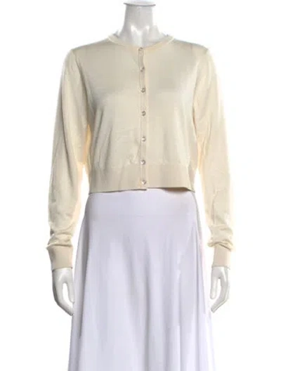 Pre-owned White + Warren Cashmere Crew Neck Sweater In Neutrals