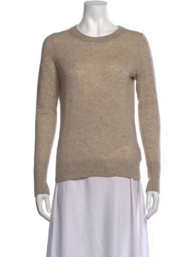 Pre-owned White + Warren Cashmere Crew Neck Sweater In Neutrals