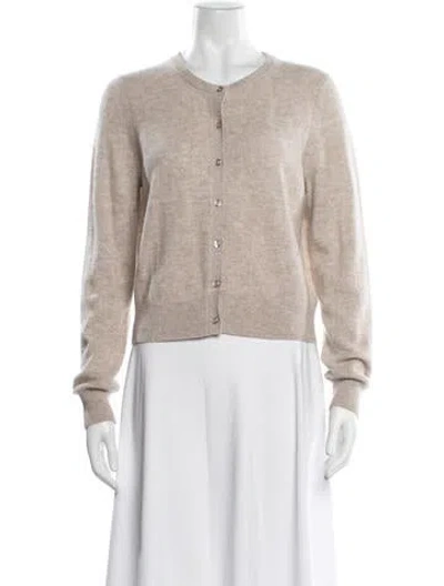 Pre-owned White + Warren Cashmere Crew Neck Sweater In Neutrals