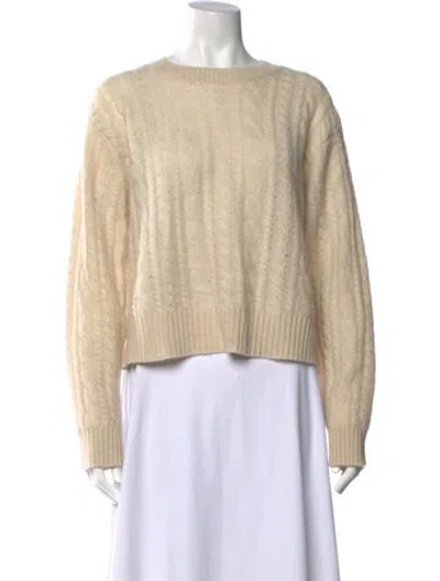 Pre-owned White + Warren Cashmere Crew Neck Sweater In Neutrals