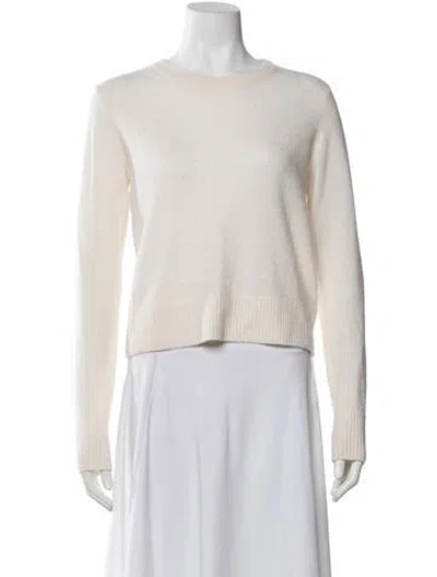 Pre-owned White + Warren Cashmere Crew Neck Sweater In Neutrals