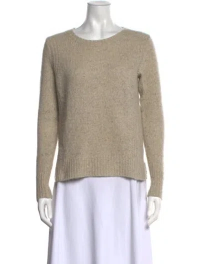 Pre-owned White + Warren Cashmere Crew Neck Sweater In Neutrals